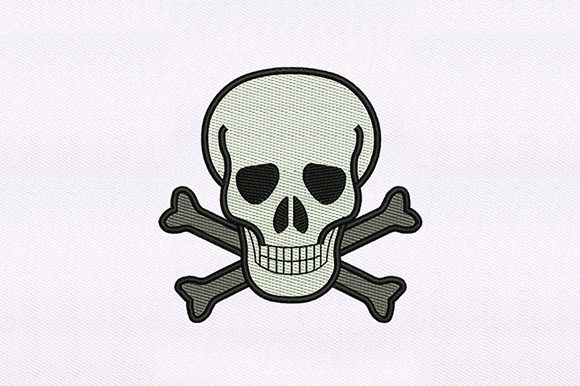A Designer's Look at the Skull Crossed Bones Embroidery Design
