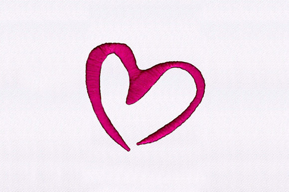 A Drawn Pink Heart Embroidery Design Review