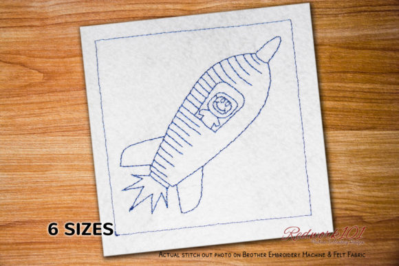 A Review of Astronaut on a Rocketship Space Redwork for Boutique Apparel