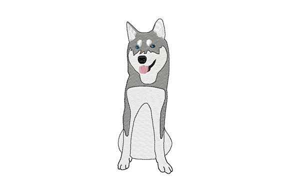 A Review of the Cute Young Siberian Husky Embroidery Design
