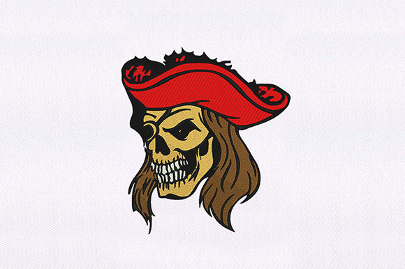An Embroidery Designer's Review of the Hat Skull Pirate Design