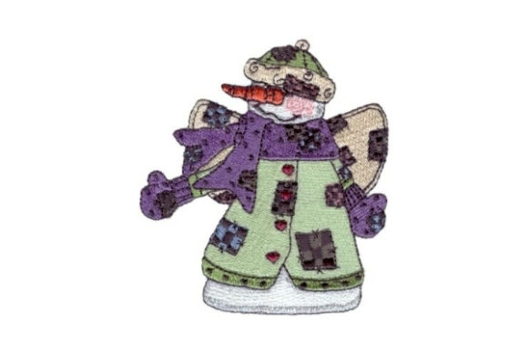 Angelic Snowman Checkers: A Seller's Winter Embroidery Review