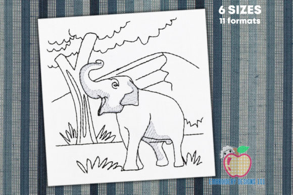 Angry Elephant Sketch: A Wild Holiday Embroidery Design Review