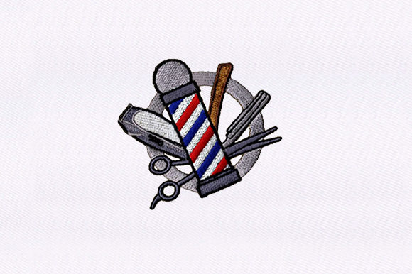 Barbers Pole Tools Embroidery Design Review for Craft Businesses