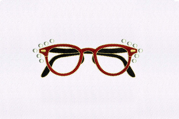 Embroidered Red Black Eyeglasses: A Charming Gift Design