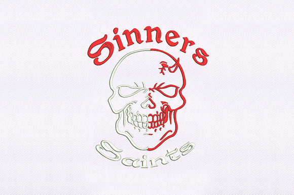 Embroidery Designer Review: Sinners Saints Skull Design