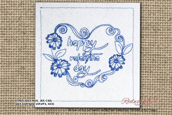 Happy Valentine Day Redwork: An Embroidery Designer's Review