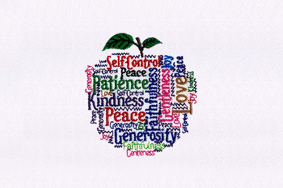 Motivational Apple Embroidery: Craft Fair Booth Review