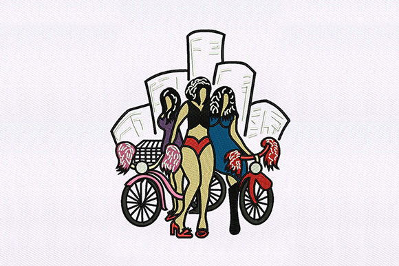 Slick Female Cyclists: A Designer's Embroidery Review