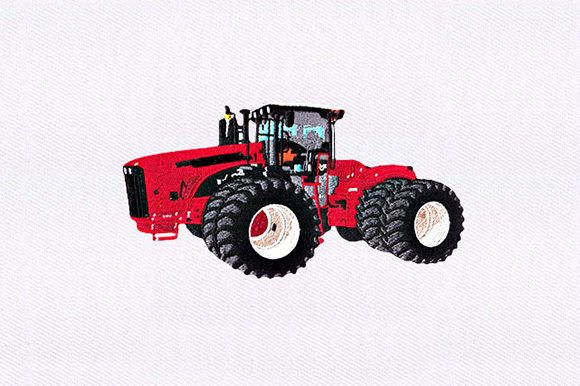 Sound Red Tractor: A Classic Embroidery Design for Cherished Gifts