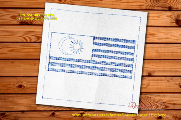 Wavy Malaysia Flag Redwork: A Craft Seller’s Review