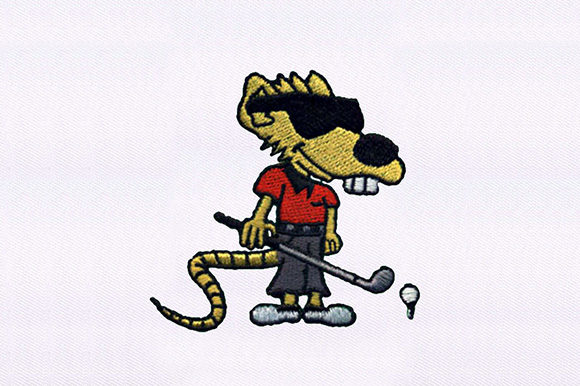 Why This Golfer Rat Embroidery Design Works for Boutique Apparel