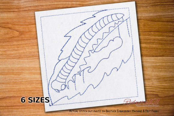 Worm Eating Leaf Redwork: A Seasonal Embroidery Review